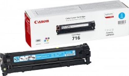 Obrázek Canon TONER CRG-716C azurový, pro  LBP5050, LBP5050N, LBP5360, MF-8030Cn, MF-8040Cn, MF-8050Cn, MF-8080Cw (1500 str.)