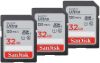 Obrázek SanDisk SDHC karta 32 GB Ultra (R: 120/ W: 120 MB/ s, UHS- I, C10), 3- Pack