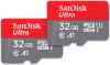 Obrázek SanDisk MicroSDHC karta 32 GB Ultra (R: 120/ W: 120 MB/ s, UHS- I, C10), 2- Pack