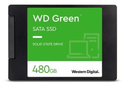 Obrázek WD GREEN SSD 3D NAND WDS480G3G0A 480GB SATA/600, (R:500, W:400MB/s), 2.5"
