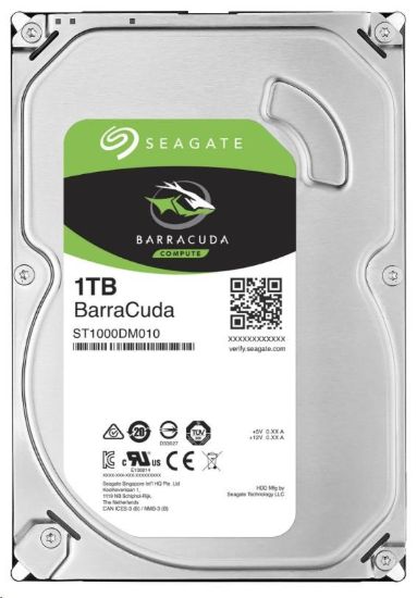 Obrázek SEAGATE HDD 1TB BARRACUDA, 3.5", SATAIII, 7200 RPM, Cache 256MB