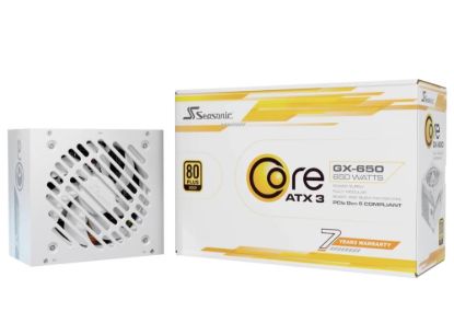 Obrázek SEASONIC zdroj Core GX 650W White, 120mm, Plně modulární, 80+ Gold, ATX 3.1