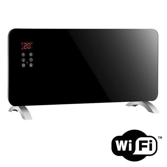 Obrázek Solight horkovzdušný konvektor sklokeramický 2000W, WiFi, LCD, nastavitelný termostat, časovač