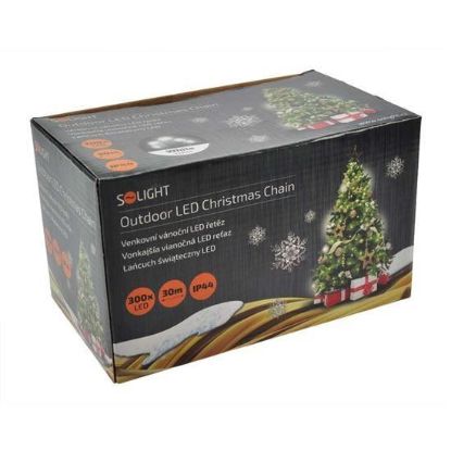 Obrázek Solight LED vánoční řetěz, 300 LED, 30m, přívod 5m, IP44, bílá