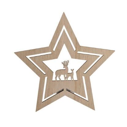 Obrázek Solight LED nástěnná dekorace vánoční hvězda, 24x LED, 2x AA