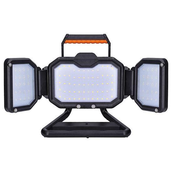 Obrázek Solight LED reflektor 30W, přenosný, nabíjecí, 3000lm, oranžovo-černý