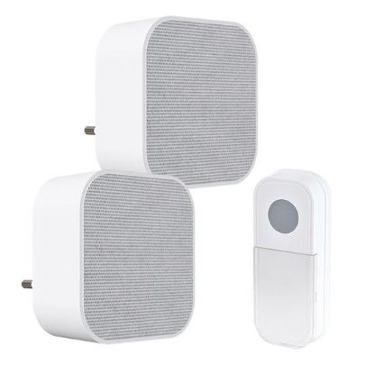 Obrázek Solight 2x bezdrátový zvonek, do zásuvky, 180m, bílý, learning code