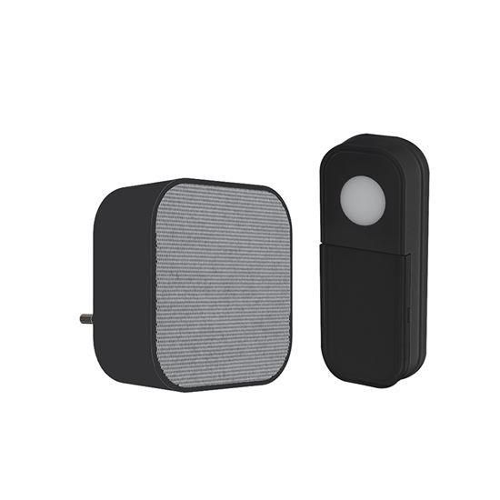 Obrázek Solight bezdrátový zvonek, do zásuvky, 180m, černý, learning code