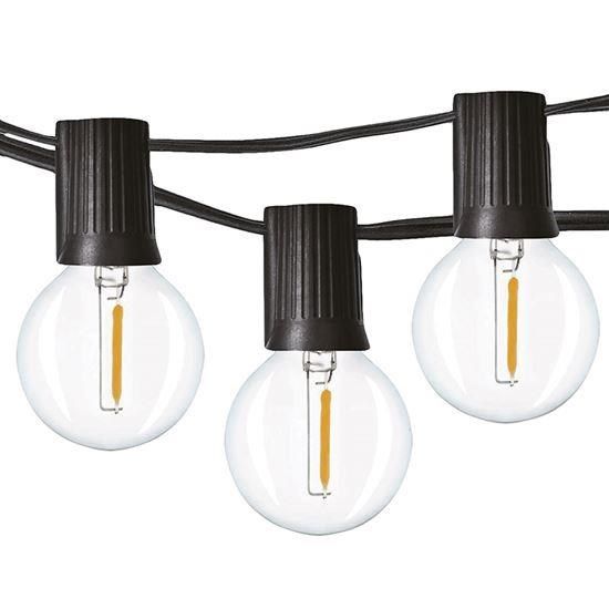 Obrázek Solight LED venkovní řetěz s žárovkami, 25 žárovek, 15m+5m, 20W, teplá bílá