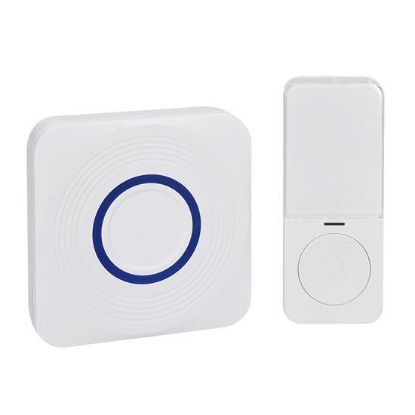 Obrázek Solight bezdrátový zvonek, bateriový + USB, 200m, bílý, learning code