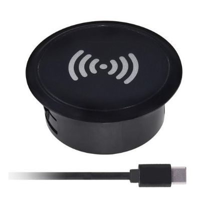 Obrázek Solight bezdrátová vestavná nabíječka 15W, černá