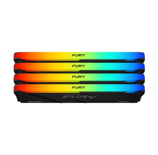 Obrázek KINGSTON DIMM DDR4 64GB (Kit of 4) 3200MT/s CL16 FURY Beast RGB, XMP