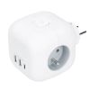 Obrázek Solight rozbočka kostka, 3x 16A + USB A+C, bílá, vypínač