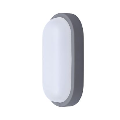 Obrázek Solight LED venkovní osvětlení oválné, 13W, 910lm, 4000K, IP54, 21cm, šedá barva