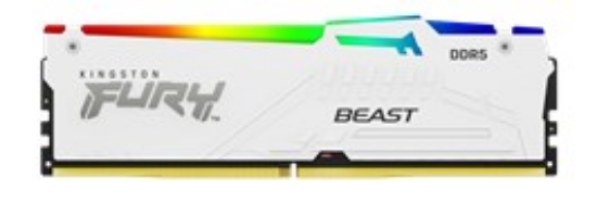 Obrázek KINGSTON DIMM DDR5 16GB 5200MT/s CL40 FURY Beast Bílá RGB XMP
