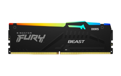 Obrázek KINGSTON DIMM DDR5 16GB 6000MT/s CL30 Non-ECC FURY Beast RGB XMP, Černá