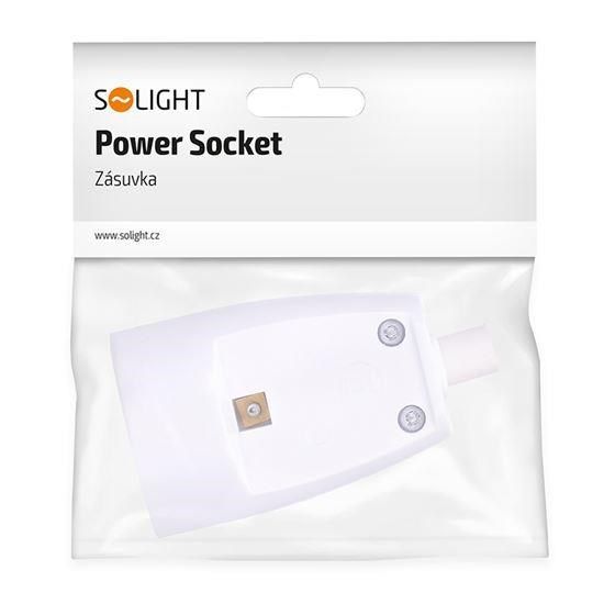 Obrázek Solight zásuvka přímá, IP20, bílá