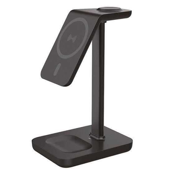 Obrázek Solight stolní nabíječka 3v1, Qi2, MagSafe kompatibilní