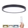 Obrázek Solight LED osvětlení s dálkovým ovladačem Estela Black, 60 W, 4500lm, 50cm, změna chromatičnosti, stmívatelné
