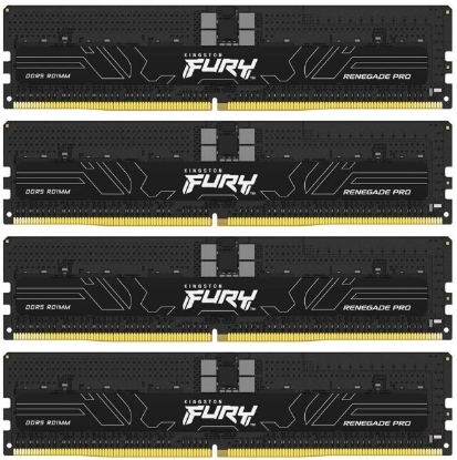 Obrázek KINGSTON DIMM DDR5 64GB (Kit of 4) 6000MT/s CL32 FURY Renegade Pro ECC Reg PnP