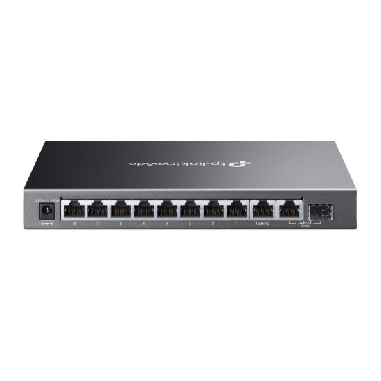 Obrázek TP-Link OMADA switch ES210GMP (9xGbE,1xGbE/SFPcombo,8xPoE+,123W, fanless)