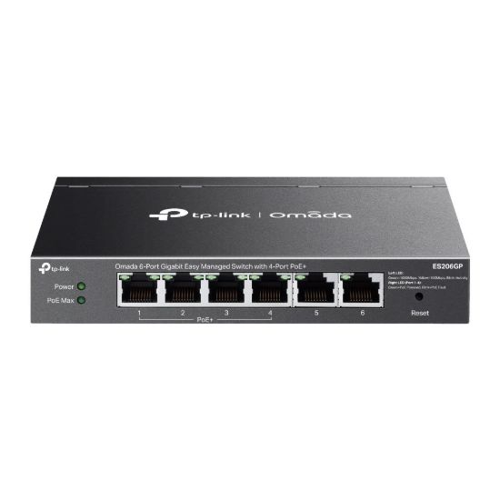 Obrázek TP-Link OMADA switch ES206GP (6xGbE,4xPoE+,65W, fanless)