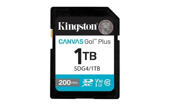 Obrázek Kingston SDXC karta 1TB Canvas Go! Plus, R:200/W:160MB/s, Class 10, UHS-I, U3, V30