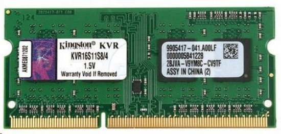Obrázek KINGSTON SODIMM DDR3 4GB 1600MT/s CL11 Non-ECC 1Rx8 VALUE RAM