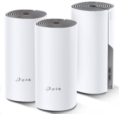 Obrázek TP- Link Deco E4(3- pack) WiFi5 Mesh (AC1200, 2, 4GHz/ 5GHz, 2x100Mb/ sLAN/ WAN)