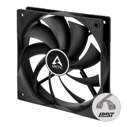 Obrázek ARCTIC ventilátor F12 PWM PST, 120mm, 4pin, PWM, černá
