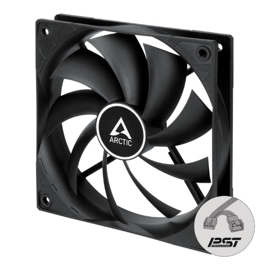 Obrázek ARCTIC ventilátor F12 PWM PST, 120mm, 4pin, PWM, černá