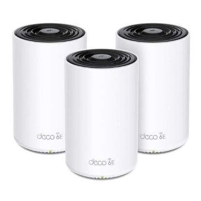 Obrázek TP- Link Deco XE75 Pro(3- pack) WiFi6E Mesh (AXE5400, 2, 4GHz/ 5GHz/ 6GHz, 1x2, 5GbELAN/ WAN, 2xGbELAN)