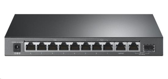 Obrázek TP-Link CCTV switch TL-SG1210PP (9xGbE,1xGbE/SFP combo uplink, 1xGbE uplink, 6xPoE+,2xPoE++,123W, fanless)