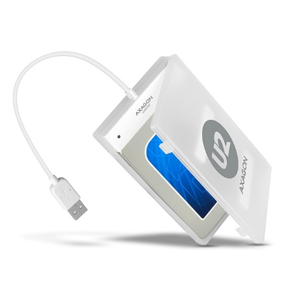 Obrázek AXAGON ADSA-1S, USB2.0 - SATA HDD/SSD adaptér vč. 2.5" pouzdra