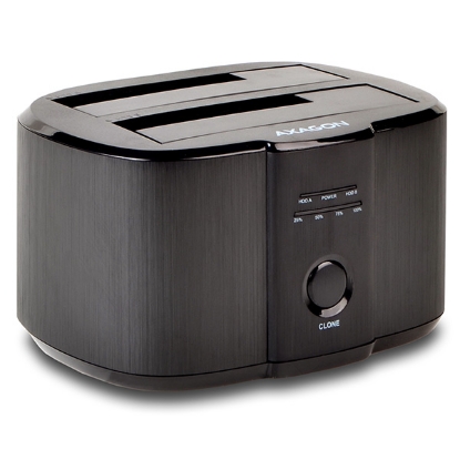 Obrázek AXAGON ADSA-ST, USB 3.2 Gen 1 - 2x SATA 6G 2.5"/3.5" SSD/HDD CLONE DUAL dokovací stanice
