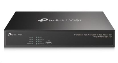 Obrázek TP- Link VIGI NVR1004H- 4P, videorekordér, 4 channels, 4xPoE, 1xSATA, 1x100Mb/ s LAN, 2xUSB2.0, 1xHDMI, 1xVGA