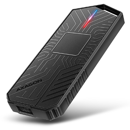Obrázek AXAGON EEM2-GAM, USB-C 10Gbps - NVMe & SATA SSD GAME M.2 box, bezšroubkový