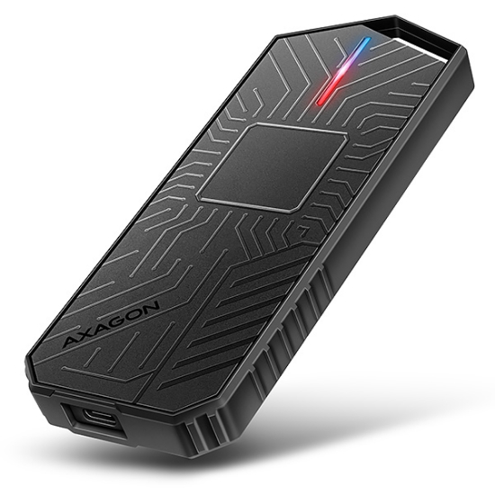 Obrázek AXAGON EEM2-GAM, USB-C 10Gbps - NVMe & SATA SSD GAME M.2 box, bezšroubkový