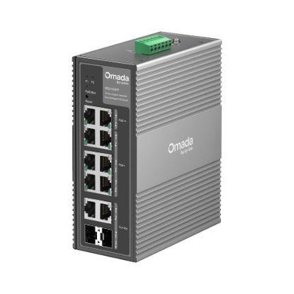 Obrázek TP- Link OMADA průmyslový switch IES210GPP (8xGbE, 2xGbE/ SFPcombo, 6xPoE+, 2xPoE++, 240W, DIN, IP40, fanless)