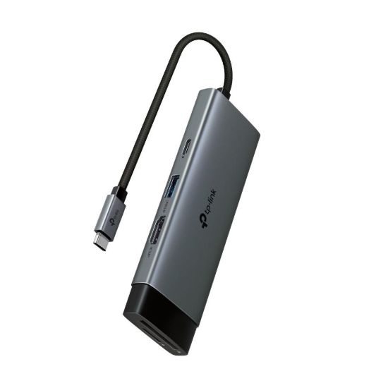 Obrázek TP-Link UH7021C USB-C hub 7v1 (3x USB3.2Gen1,1xUSB-C3.2Gen1, 1xHDMI, 1xSD, 1xmicroSD, PD 100W)