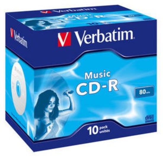 Obrázek VERBATIM CD-R(10-pack)Audio/Live it!/Colour/Jewel/80Min