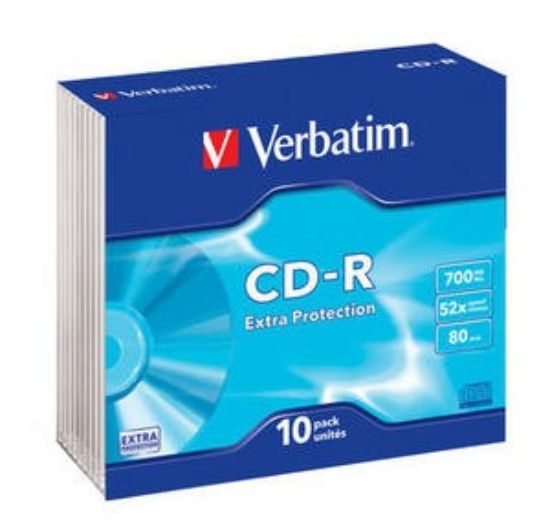 Obrázek VERBATIM CD-R(10-Pack)Slim/ExtraProtection/DL/52x/700MB