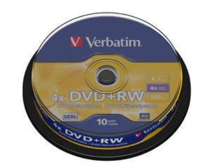 Obrázek VERBATIM DVD+RW(10-Pack)Spindle4x/DLP/4.7GB
