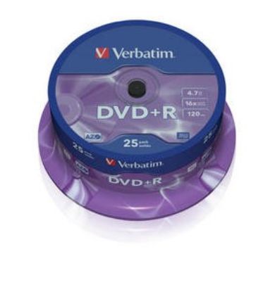 Obrázek VERBATIM DVD+R(25-Pack)Spindle/General Retail/16x/4.7GB