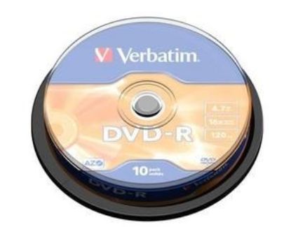 Obrázek VERBATIM DVD-R(10-Pack)Spindle/General Retail/16x/4.7GB