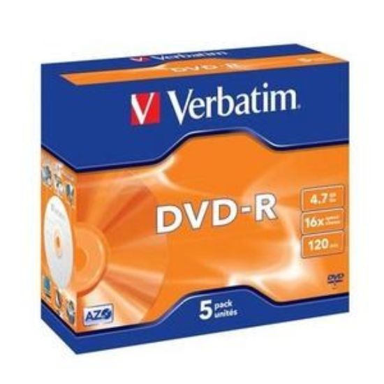 Obrázek VERBATIM DVD-R (5-pack)Jewel/16x/4.7GB