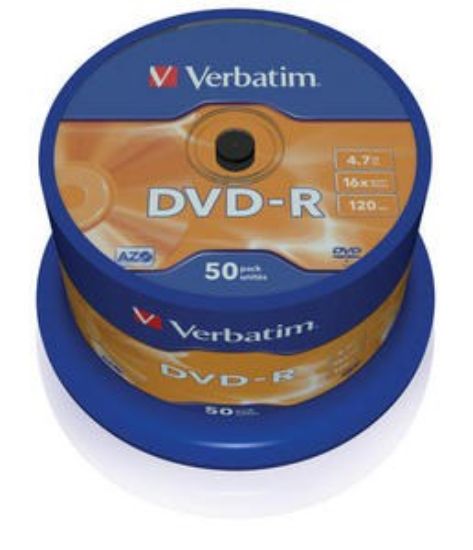 Obrázek VERBATIM DVD-R(50-Pack)Spindle/General Retail/16x/4.7GB