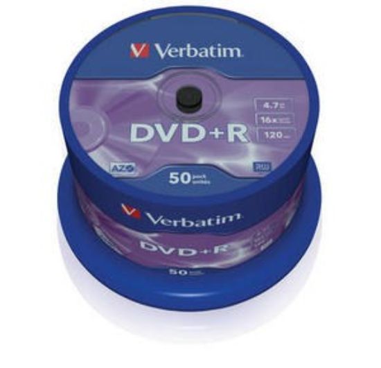 Obrázek VERBATIM DVD+R(50-Pack)Spindle/General Retail/16x/4.7GB