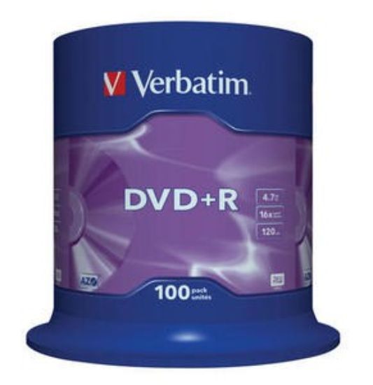 Obrázek VERBATIM DVD+R(100-Pack)Spindle/General Retail/16x/4.7GB