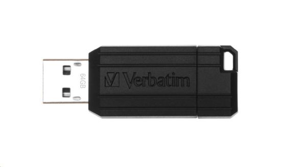 Obrázek VERBATIM Flash Disk 64GB USB 2.0 Store 'n' Go PinStripe, černá